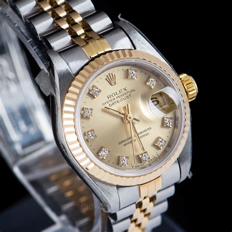 rolex oyster perpetual datejust 69173|rolex 69173 diamond bezel.